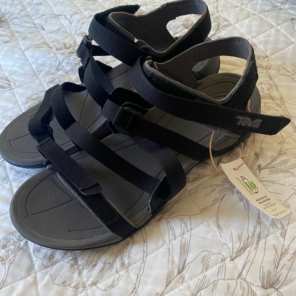 Teva Dual-Tone Black and Gray Sandals
